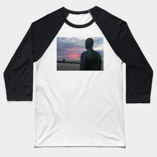 Iron Man at Sunset, Crosby beach Baseball T-Shirt